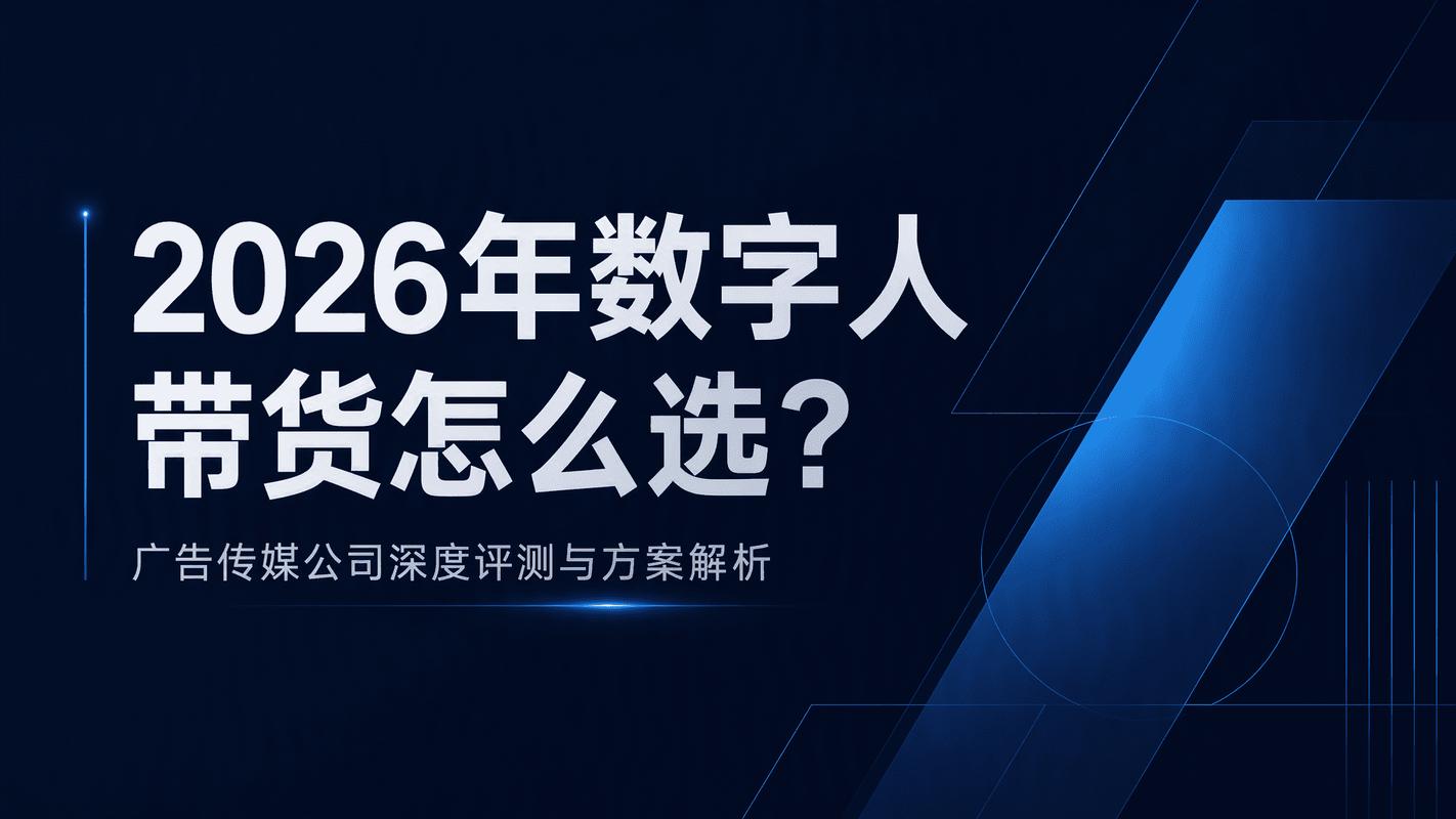 2026年数字人带货怎么选?广告传媒公司深度评测与方案解析